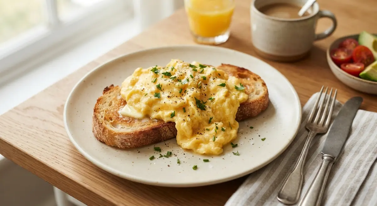 Scrambled Eggs on Toast